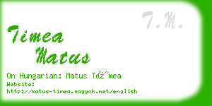 timea matus business card